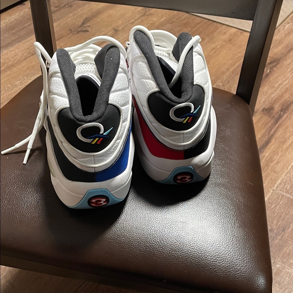 Men’s Basketball AI3 Allen Iverson White/Black with Blue & Red Accents - Picture 5 of 7